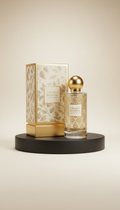 Eau de parfum with golden accents