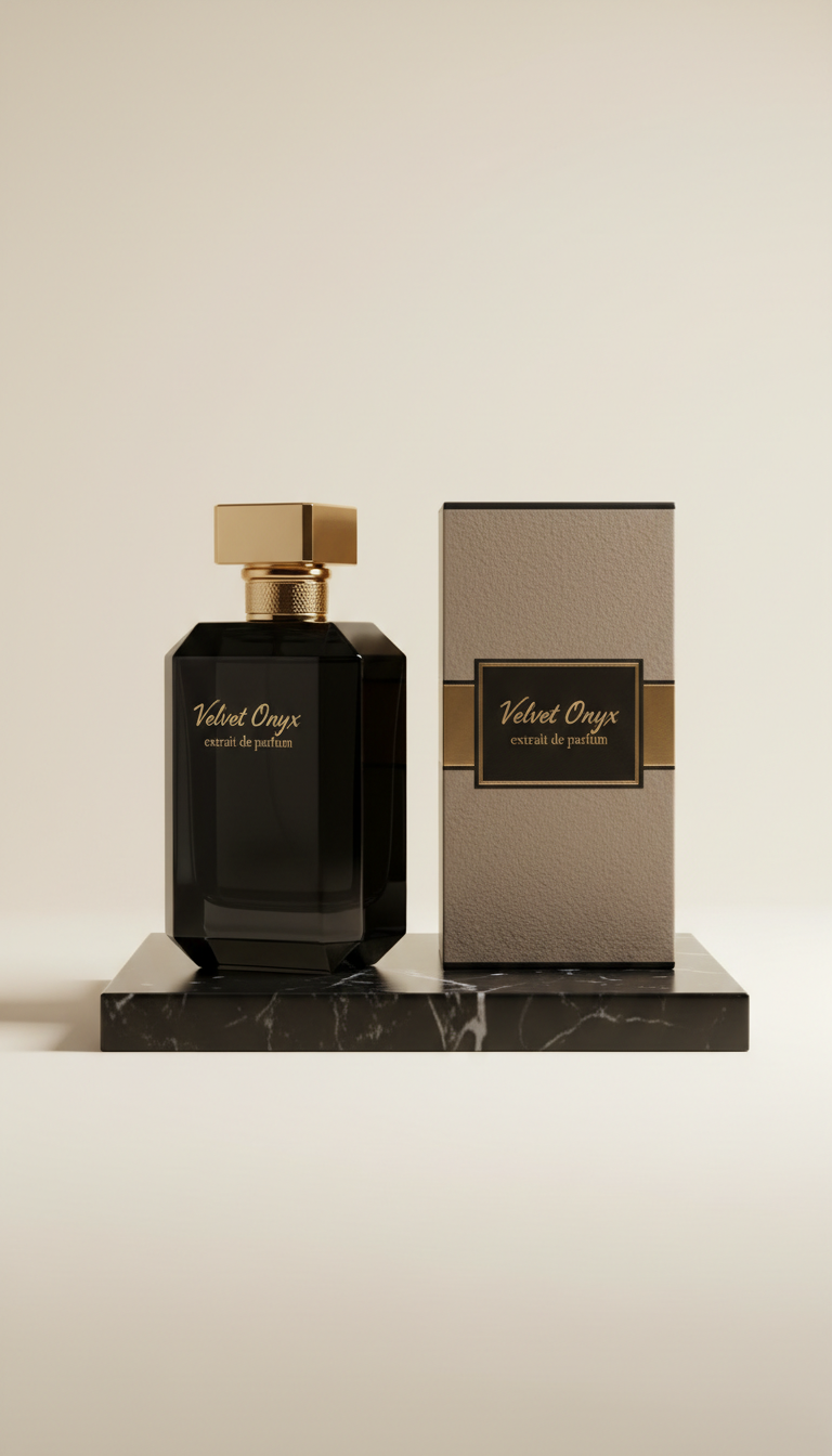 Extrait de parfum velvet onyx bottle